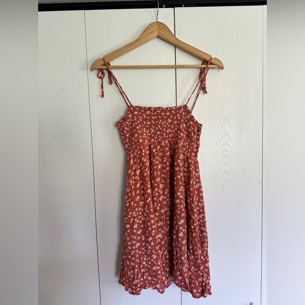 Abercrombie Floral Burnt Orange Floral Sundress